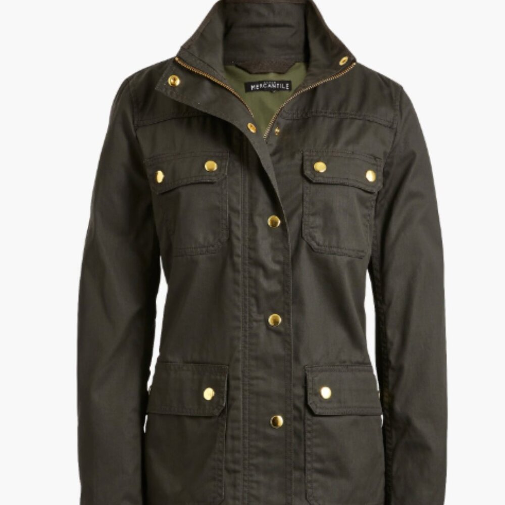 J Crew Downtown Field Waxed Cotton Jacket